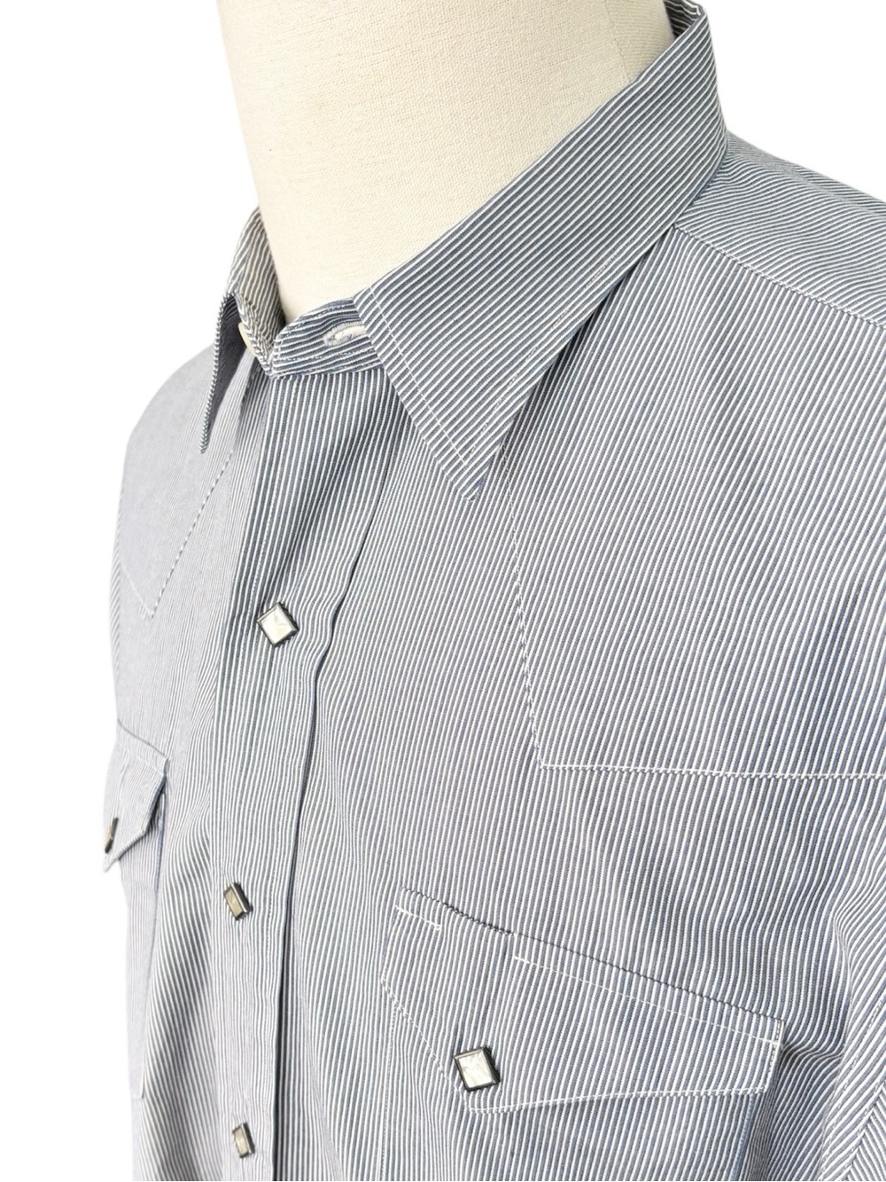 Polo Ralph Lauren Vintage
Western Pearl diamond shape Snap striped Shirt | L - Picture 7 of 15